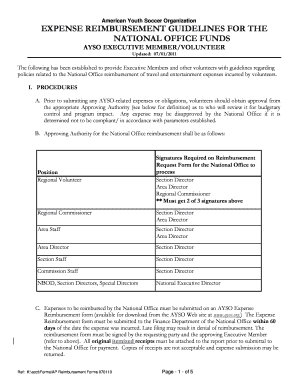 Ayso Reimbursement Form