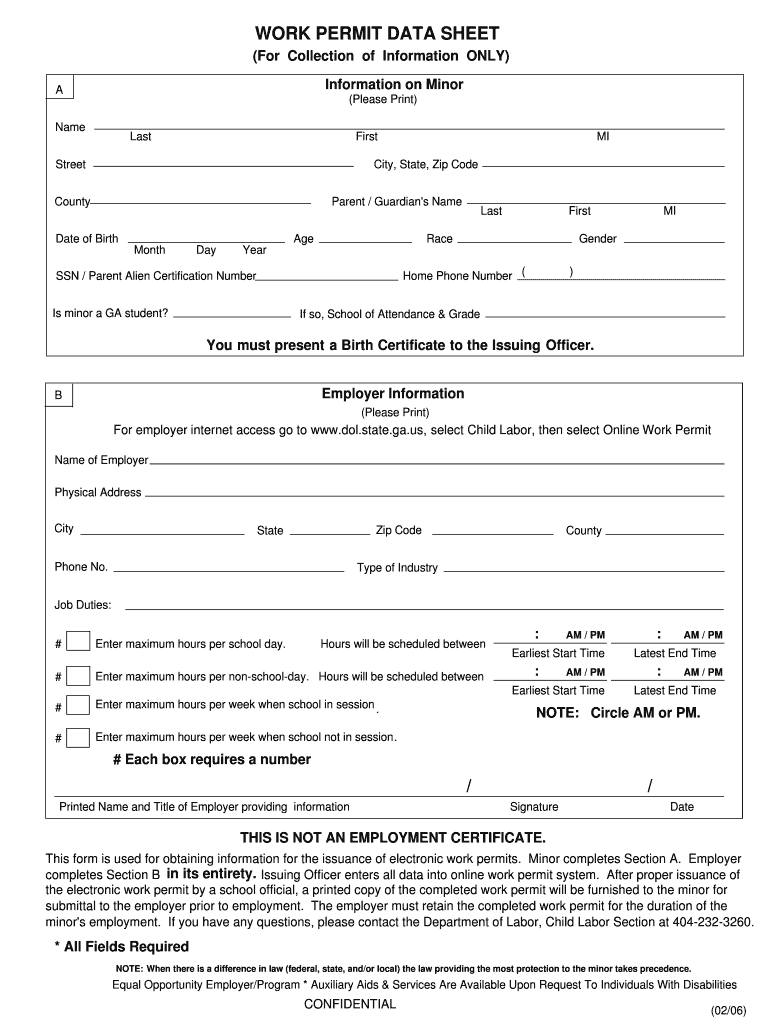  Georgia Work Permit 2006-2024