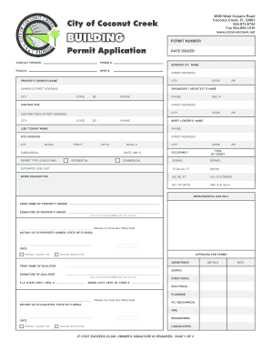 Coconut Creek Permit Search  Form