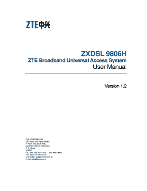 Zxdsl 9806h  Form