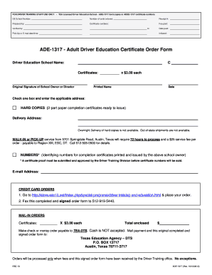 Ade 1317  Form