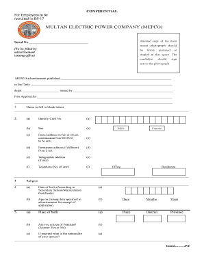 Mepco Job Application Form Download