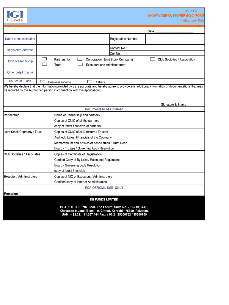 Kyc Form Excel Format