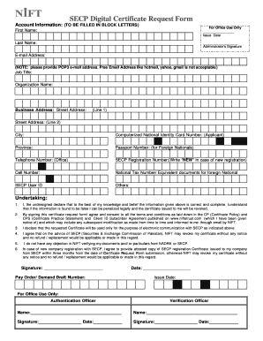 Certificate Form