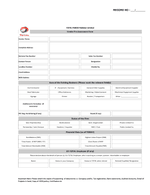 Parco Hr Manager  Form