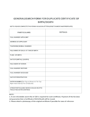 How to Replace a Lost Death Certificate in Kenya  Form