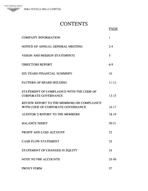 Annual Report Hira Textile Mills Limited  Form