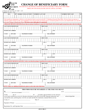 Dc 37 Beneficiary  Form