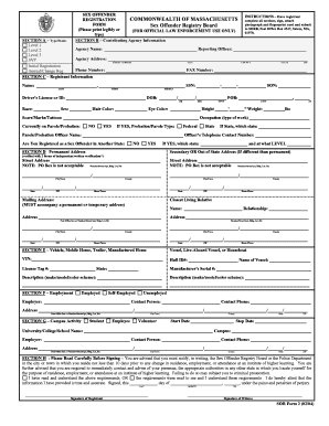 Sex Offenders Register Paper  Form