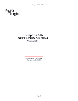 Temptron 616 User Manual  Form