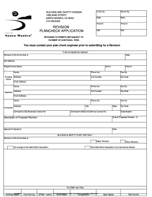 Santa Monica Revision Application Form