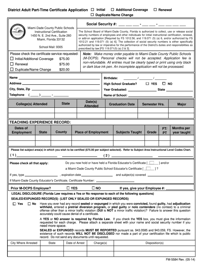  Mdcps Form Fm 6743 2014