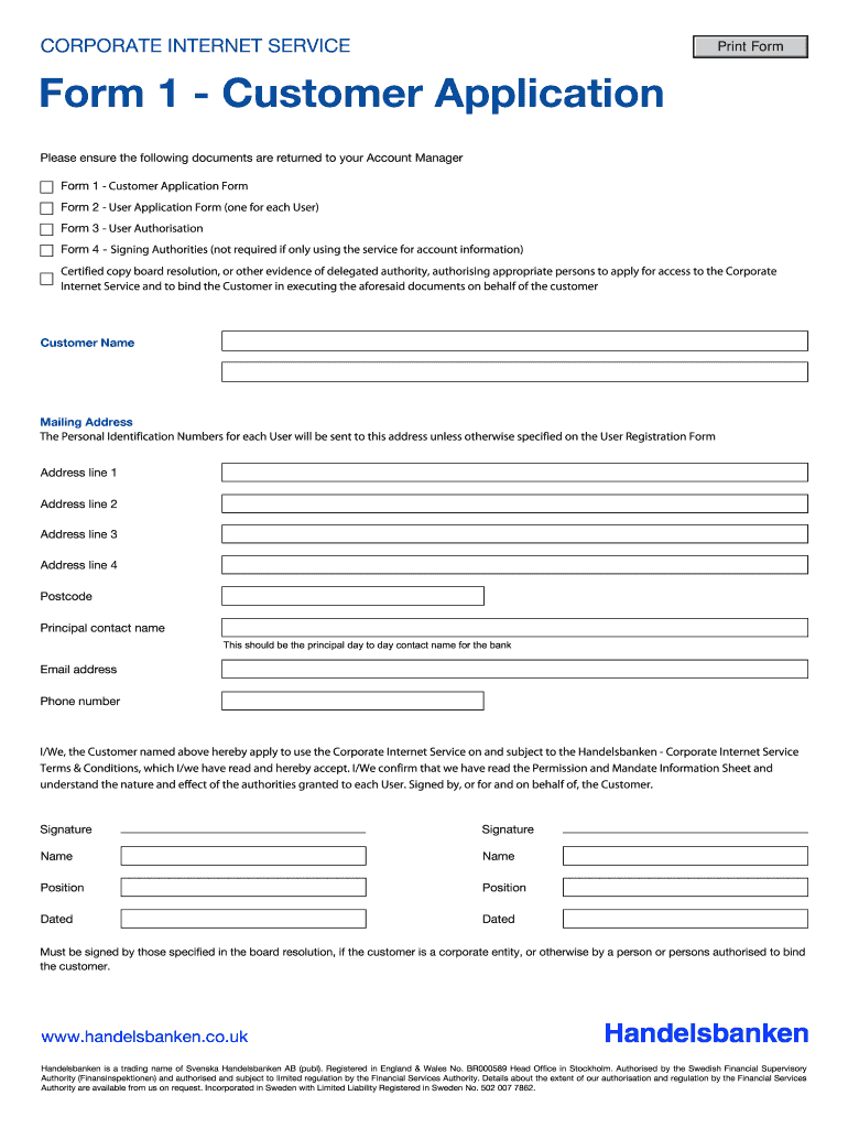 Handelsbank  Form