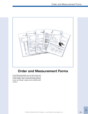 Ottobock Custom Liner Order Form