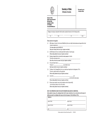 correction affirmation illinois form affidavit fill il secretary state preview sign signnow pdffiller sample blank