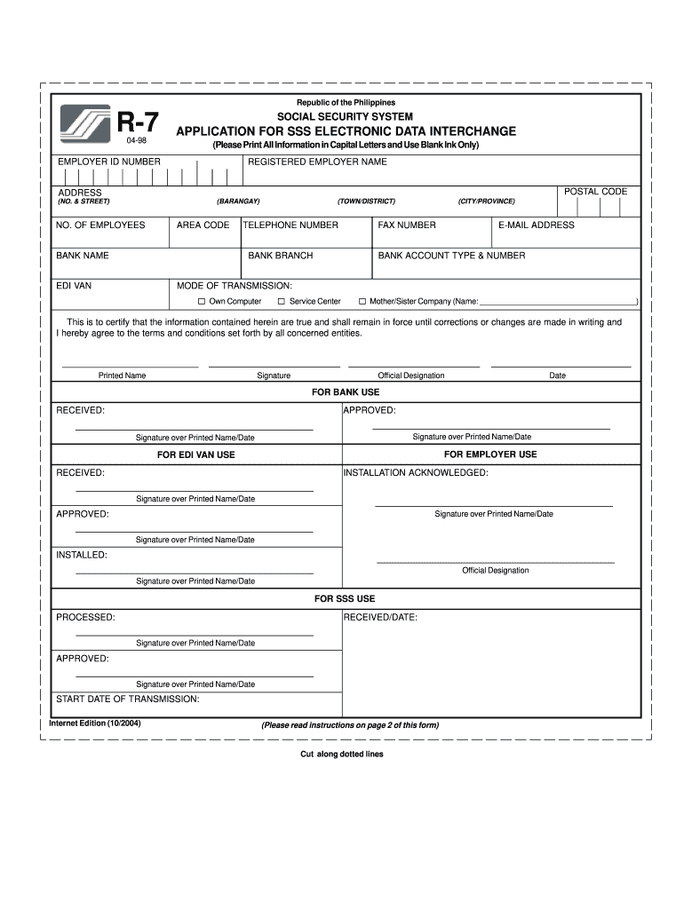  Sss R7 Form 1998-2024