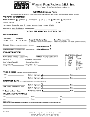 Wfrmls  Form