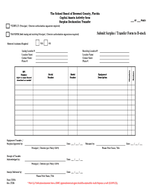 Surplus Declaration Form Broward Schools