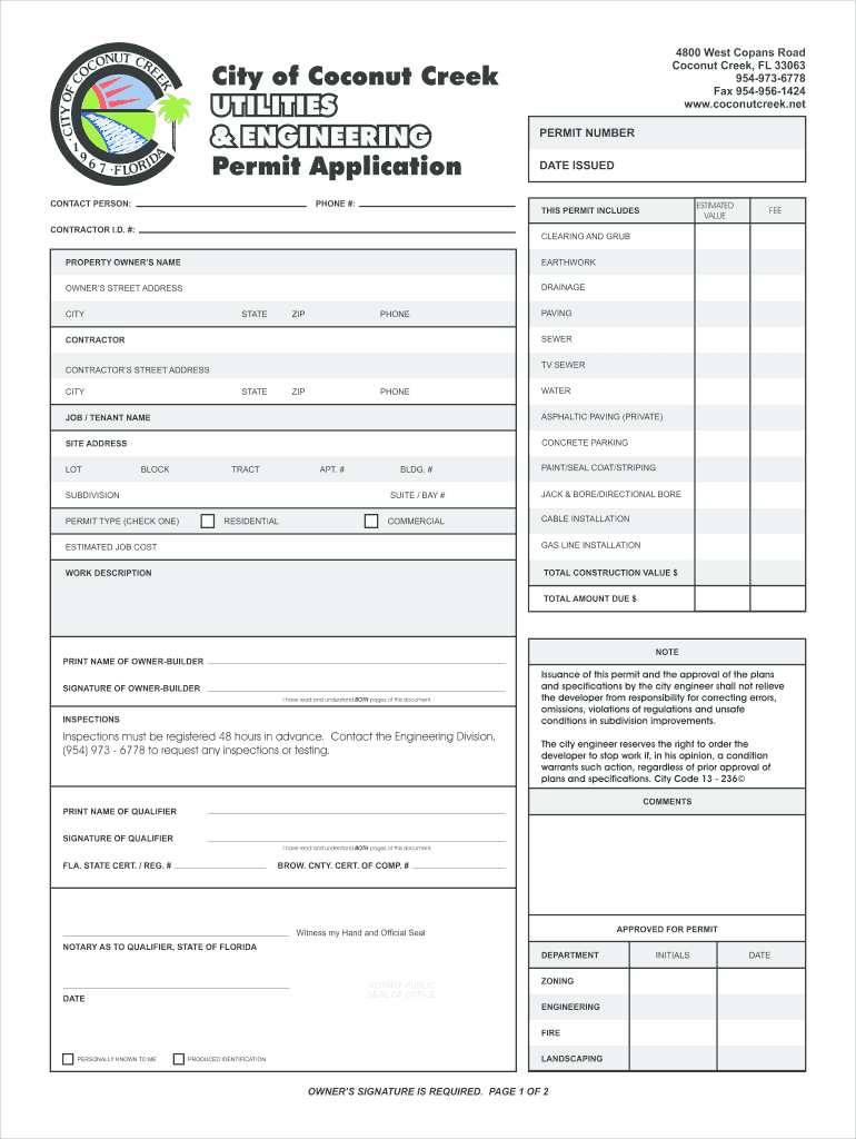 Pasco County Florida Building Permit  Form