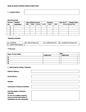 Eurobank Cyprus Application Form