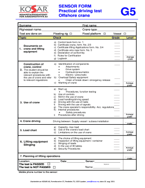 Crane Operator Test Questions and Answers PDF  Form