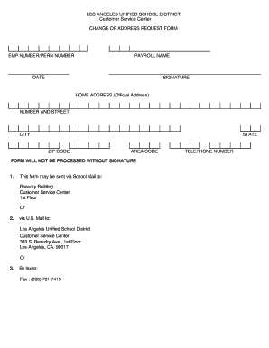 Lausdaddress Form