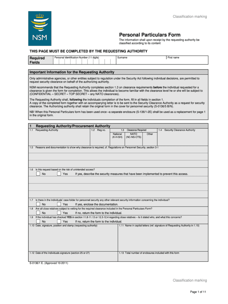 S 0136 1E Endringsversjon Pr 061011  NSM  Form