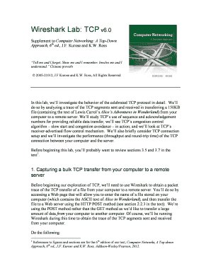 Computer Networking a Top Down Approach Wireshark Labs  Form