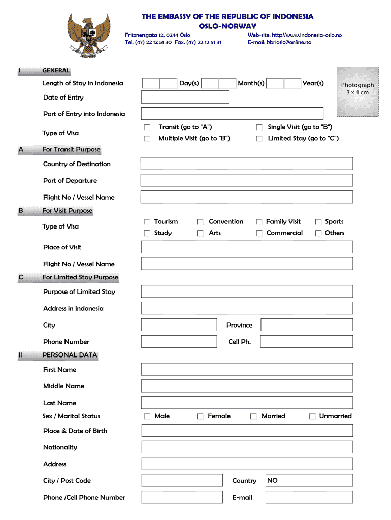 indonesian tourist visa application