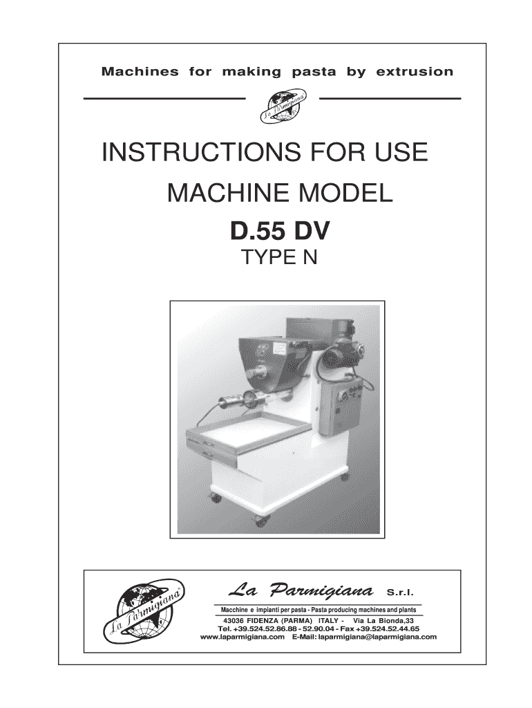 La Parmigiana Pasta Machine  Form