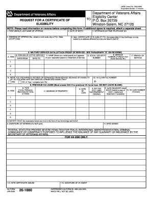 Va Form 26 1880 Fillable