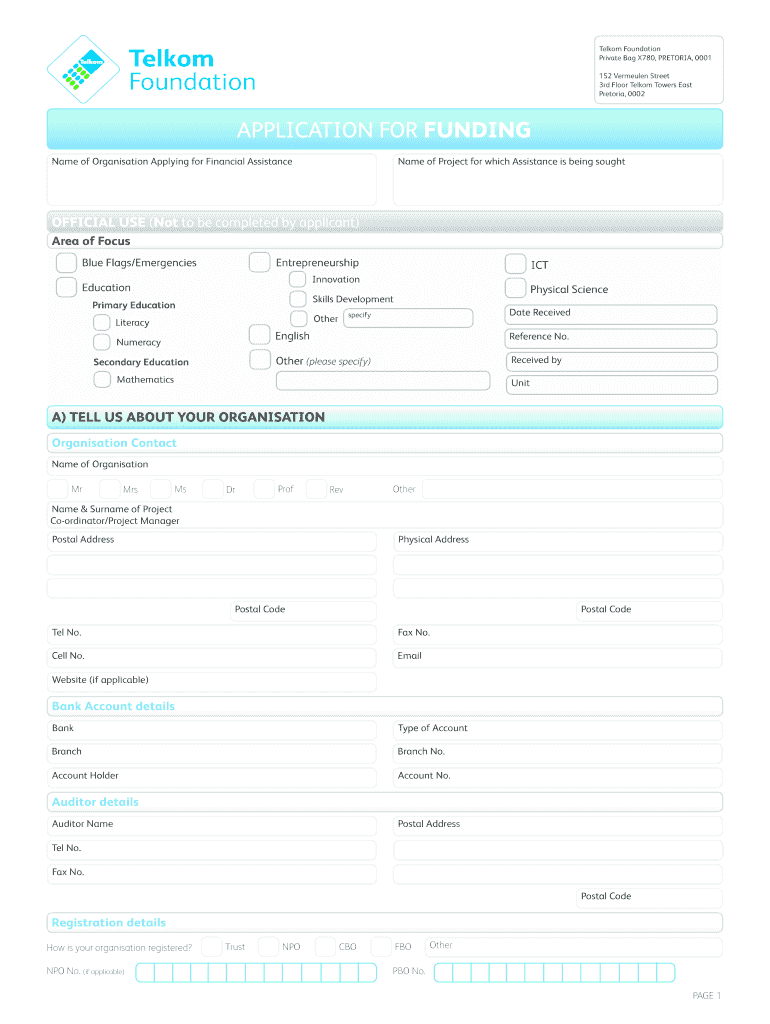 Motsepe Foundation  Form