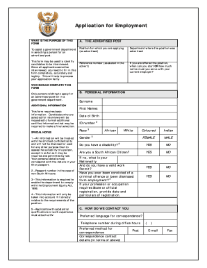 Johannesburg Water Vacancies  Form