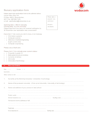 Bursaries Vodacom Online Form
