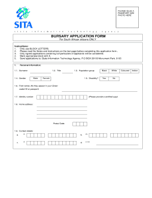 Seta Bursary Application Form PDF