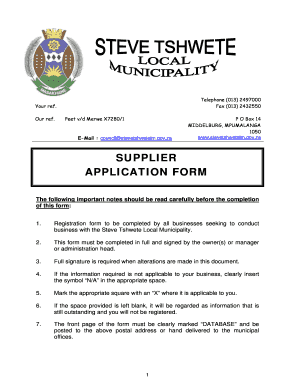 Emalahleni Municipality Statement  Form