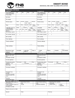 FNB Smart Bond Application Form Fnb Co