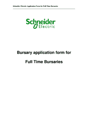 Schneider Electric Bursary  Form