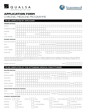 Polmed Chronic Application Form