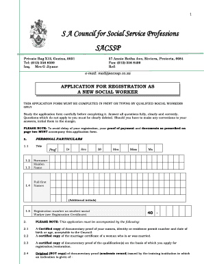 Application Forms for Social Work Private Practice