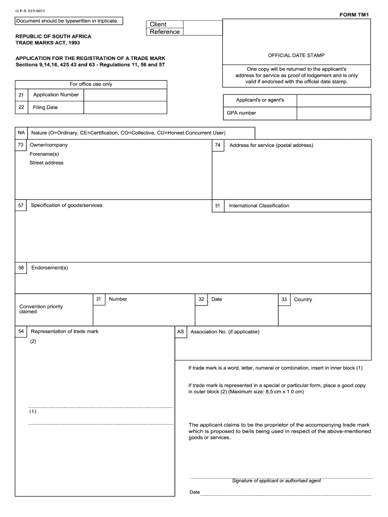 Sample Filled Form Tm a