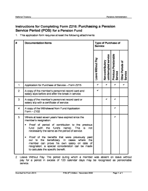 Z215  Form