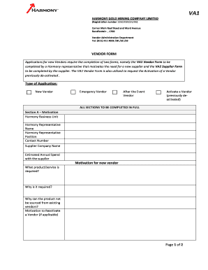 Harmony Gold Mine Application Form