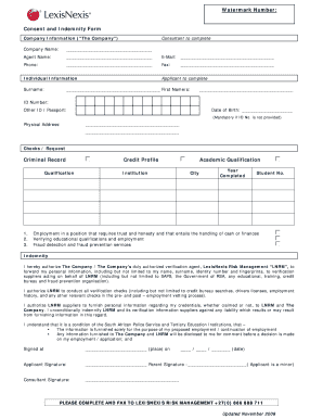  How to Fill Consent and Indemnity Form 2008