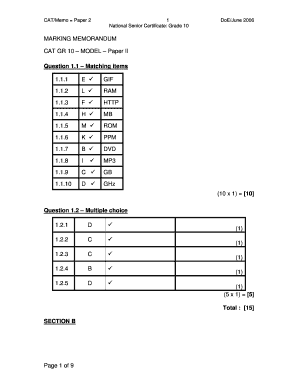 Tourism Grade 10 Exam Papers and Memos  Form