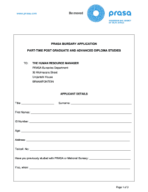 Prasa Job Application Form PDF