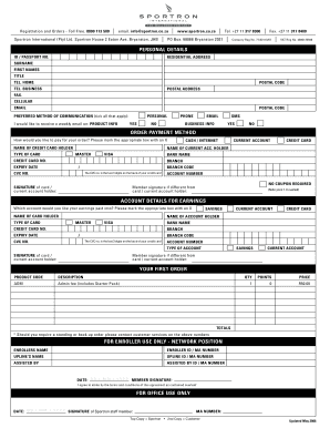 Sportron Products Price List  Form