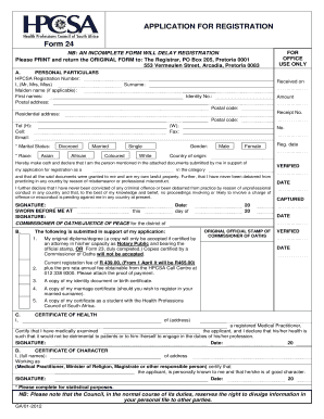 Hpcsa Form 21