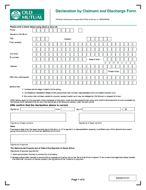 Discharge Form