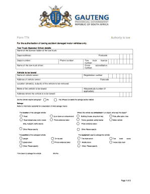 Towing Form